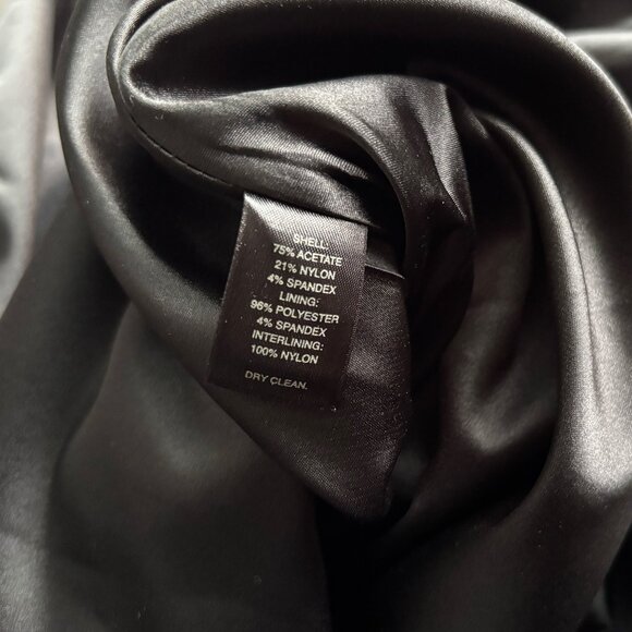 WHBM Black Duchess Satin Strapless High Low Hem Ball Gown with Pockets, sz 2 XXS - Picture 13 of 13